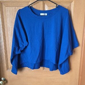 Trendy Blue Short Sleeve Top